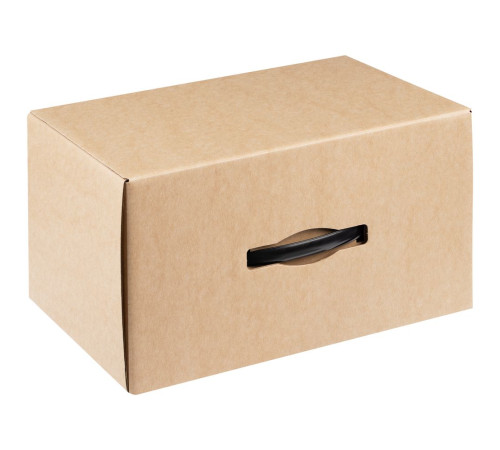 Коробка Matter High Light, крафт с черной ручкой