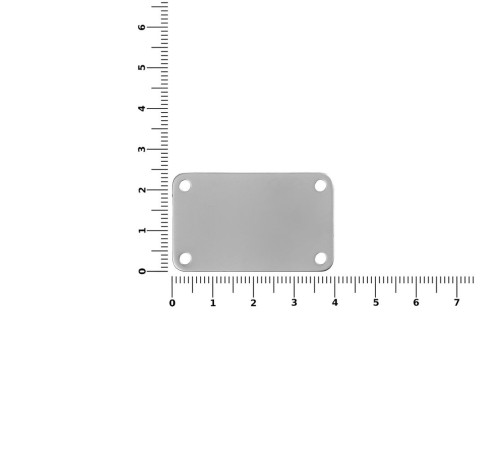 Шильдик металлический Furo, серый металлик