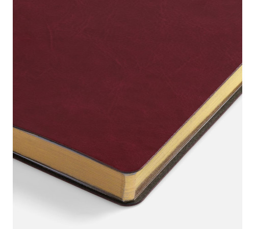 Ежедневник Nebraska Flex, недатированный, бордовый с золотистым