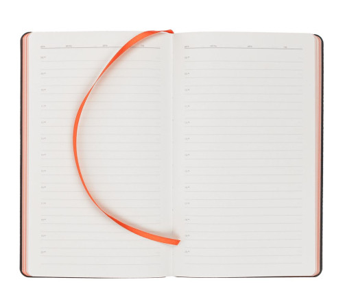Ежедневник Nice Twice, недатированный, черный с оранжевым