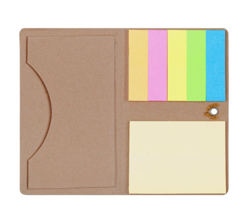 Футляр для визитки Eco Holder со стикерами, крафт