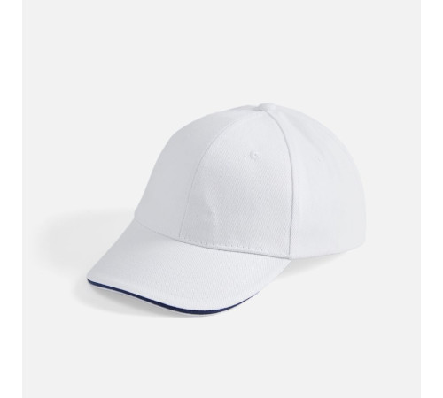 Бейсболка Buffalo, белая с темно-синим
