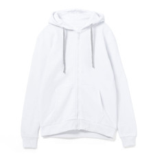 Толстовка на молнии с капюшоном Unit Siverga, белая