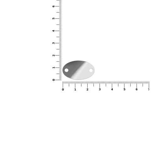 Шильдик металлический Alfa Oval, серебристый глянцевый