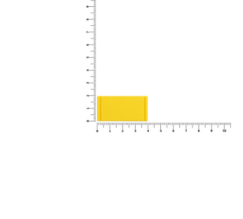 Лейбл из ПВХ Dzeta, XS, желтый