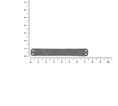 Лейбл кожаный Gimel, S, серый