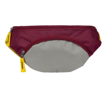 Поясная сумка детская Kiddo, бордовая с серым