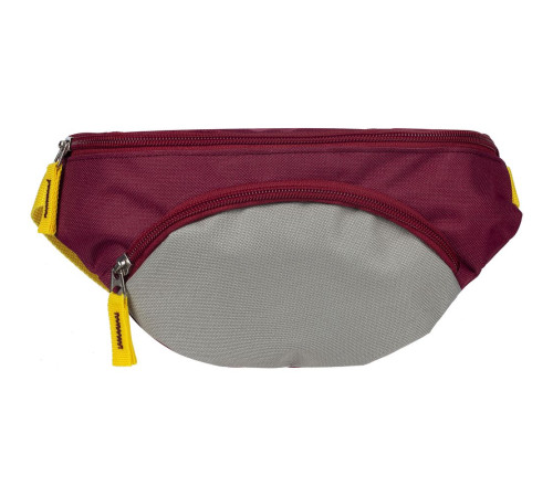 Поясная сумка детская Kiddo, бордовая с серым