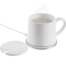 Кружка с подогревом и беспроводной зарядкой Dual Base ver. 2.0 Matt, белая