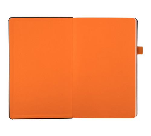 Ежедневник Ton, недатированный, черный с оранжевым