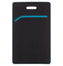 Чехол для пропуска Multimo, черный с бирюзовым