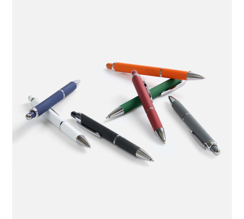 Ручка шариковая Chromos Soft Touch, красная