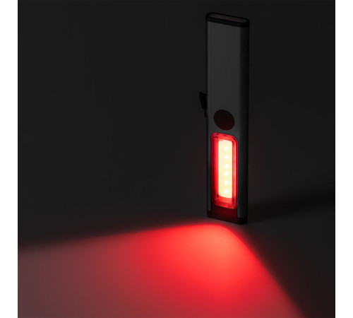 Фонарик-факел аккумуляторный Wallis с магнитом, серый