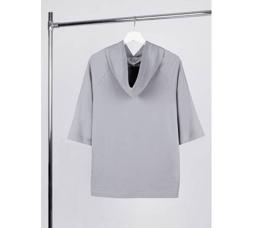 Футболка оверсайз унисекс с капюшоном Neofit, светло-серая