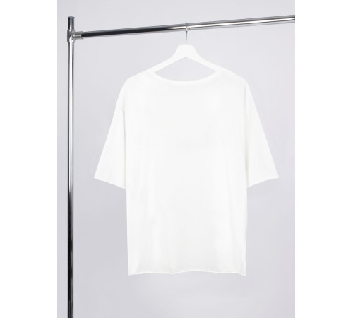 Футболка оверсайз унисекс Vozduh, молочно-белая