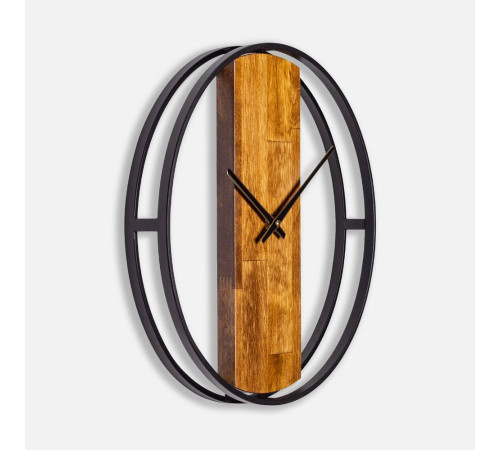 Часы Woodix, черные с коричневым