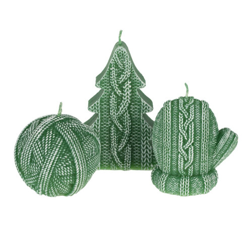 Свеча Kniteam, елка, зеленая