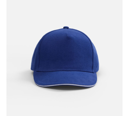 Бейсболка Classic 2.0, ярко-синяя с белым кантом