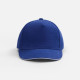 Бейсболка Classic 2.0, ярко-синяя с белым кантом