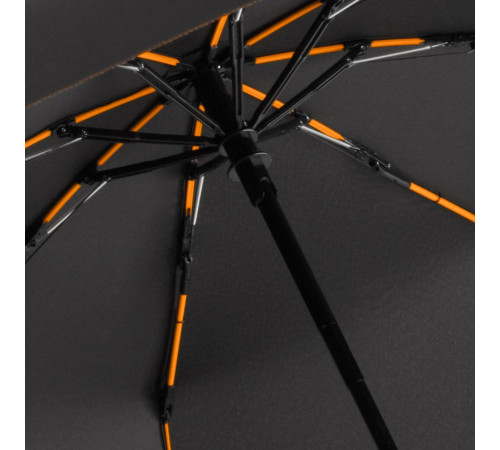 Зонт складной AOC Mini с цветными спицами, оранжевый