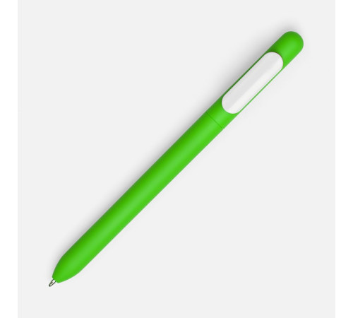 Ручка шариковая Swiper Soft Touch, зеленая с белым
