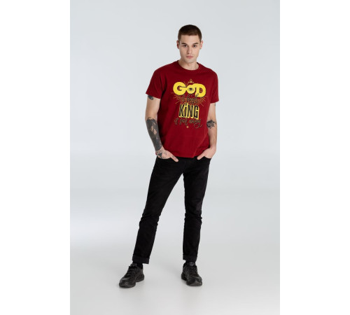 Футболка A God is High, гранатово-красная