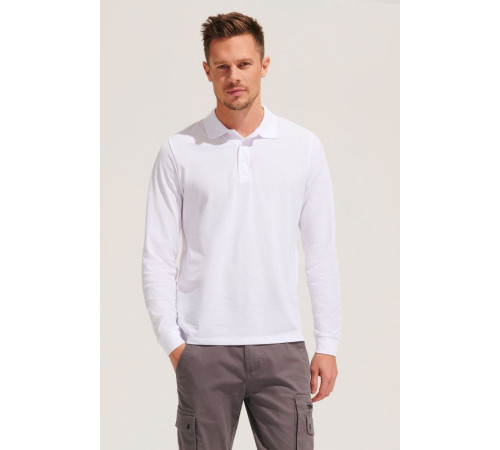 Рубашка поло с длинным рукавом Prime LSL, белая