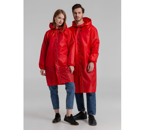 Дождевик со светоотражающими элементами Rainman Blink, красный