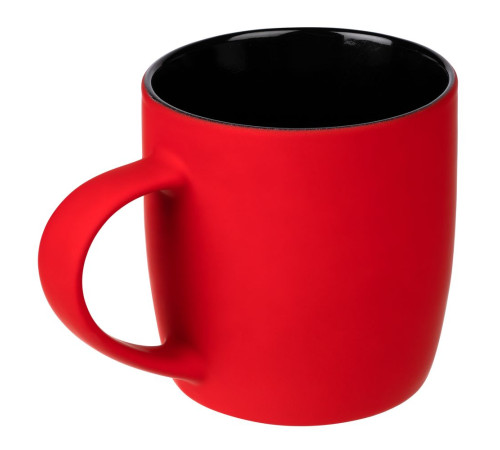 Кружка Surprise Touch Black с покрытием софт-тач, красная