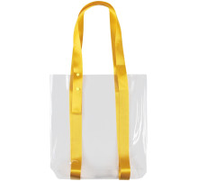 Шопер Clear Fest, прозрачный с желтыми ручками