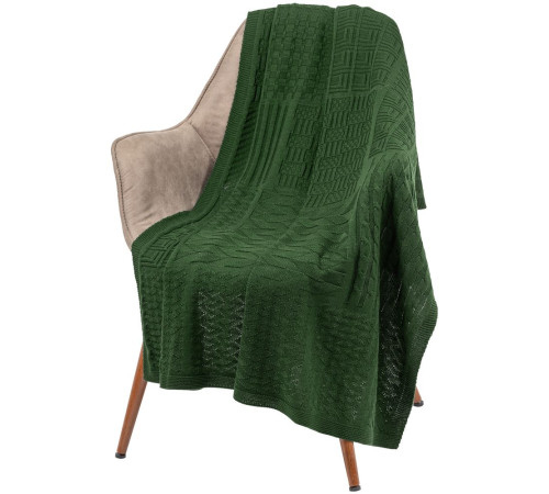 Плед Snippet, темно-зеленый