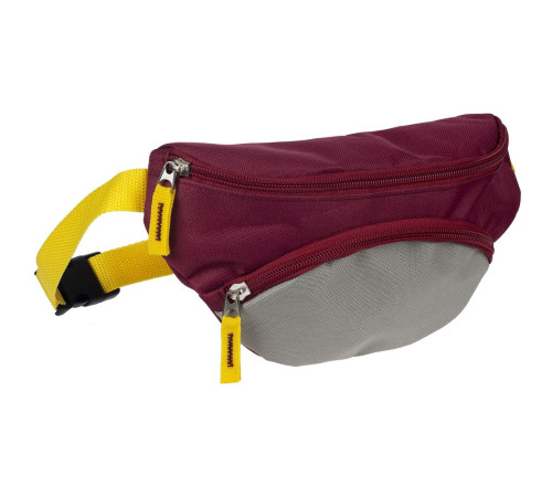 Поясная сумка детская Kiddo, бордовая с серым