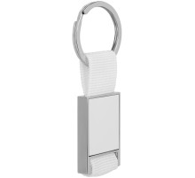 Брелок Stropp с тканевой вставкой, белый