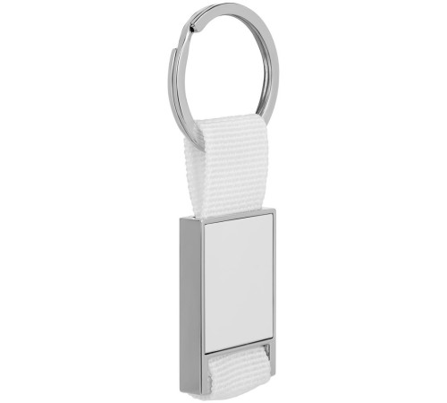 Брелок Stropp с тканевой вставкой, белый