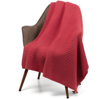 Плед Quill, красный (коралл)