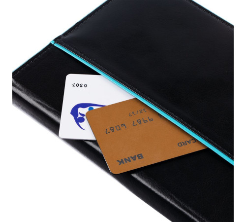 Ежедневник Alanis, недатированный, черный с голубым