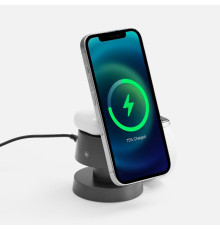 Станция беспроводной зарядки с подсветкой Lume, серая