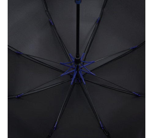 Зонт-трость Hidecolor с цветными спицами, черный с синим