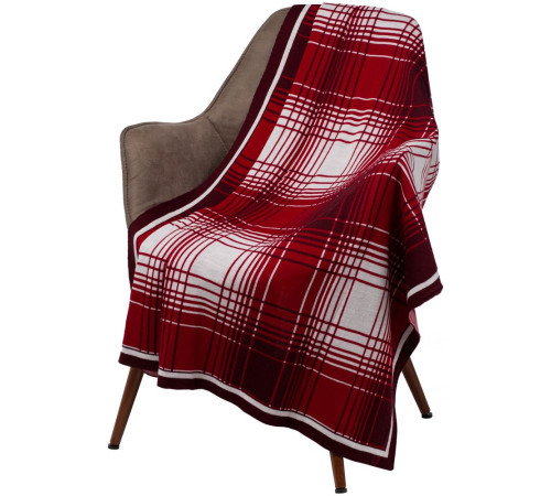 Плед Duotone, красный с белым