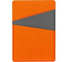 Картхолдер Dual, серо-оранжевый