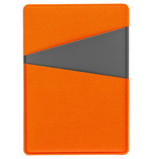 Картхолдер Dual, серо-оранжевый