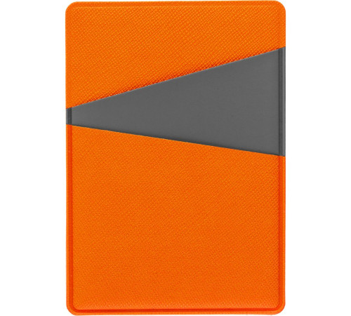 Картхолдер Dual, серо-оранжевый