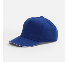 Бейсболка Classic 2.0, ярко-синяя с белым кантом
