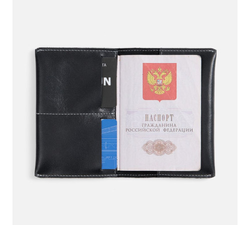 Обложка для паспорта Apache, ver.2, черная