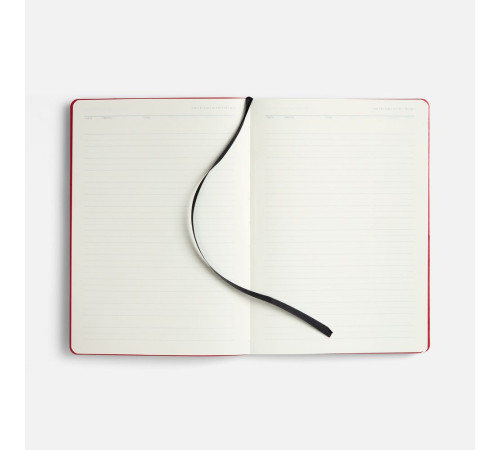 Ежедневник Doppio, недатированный, черный с красным