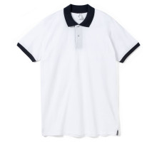 Рубашка поло Prince 190, белая с темно-синим