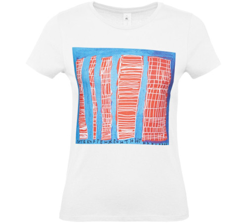 Футболка женская «Небоскребы», белая