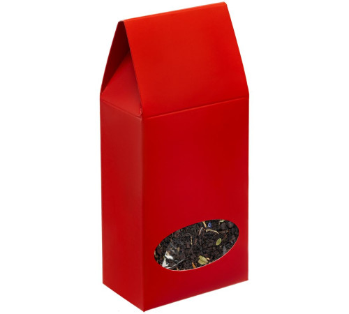 Коробка с окном English Breakfast, красная