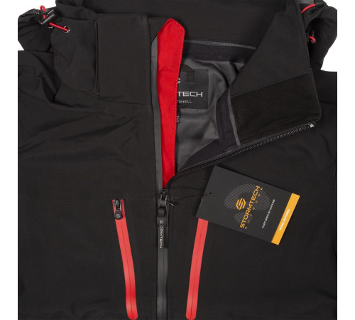 Куртка софтшелл мужская Patrol, черная с синим