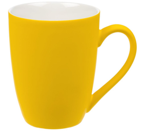 Кружка Good Morning с покрытием софт-тач, ver.2, желтая
